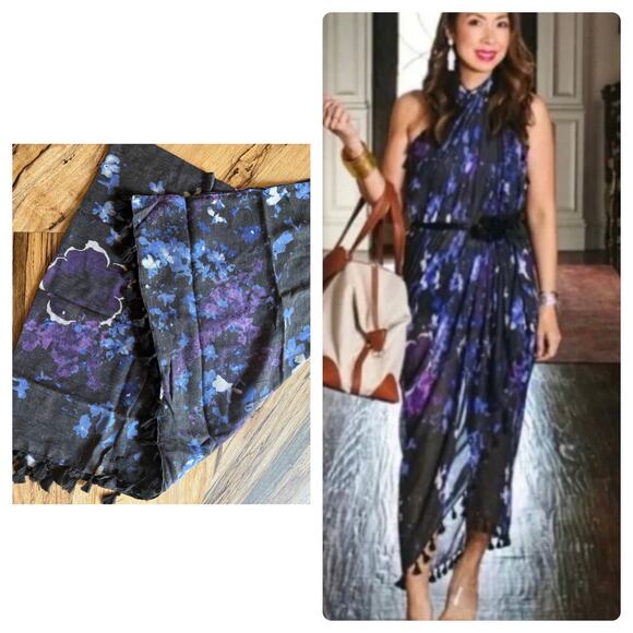 Peter Som Dream Floral Sarong in Meterorite - Picture 1 of 6